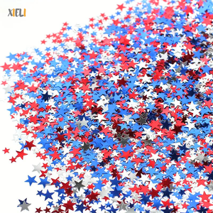 Xieli Vietnam Confeti De Papel De Aluminio Con Estrellas Centelleantes, Rojo, Azul Y Blanco, Fiesta Del <span class=keywords><strong>4</strong></span> De <span class=keywords><strong>Julio</strong></span> - Product Image 4