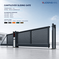 Portail coulissant cantilever résistant aux intempéries avec photocellule de sécurité infrarouge pour la protection d'entrée de parking