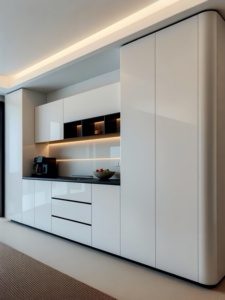 <span class=keywords><strong>Buffet</strong></span> de cuisine moderne personnalisable en gros avec tiroirs et portes pour rangement domestique - Product Image 3