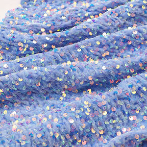 도매 5mm 멀티 컬러 스트레치 스팽글 벨벳 레이스 원단 파티 드레스 수영복 및 액세서리 워프 니트 타입 - Product Image 4