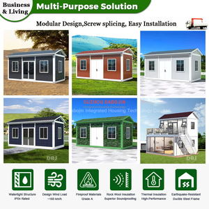 Maison à structure en acier de 20, 40 pieds avec toit, hangar extérieur, petites maisons bon marché avec eau et électricité - Product Image 4