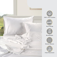 Oeko Tex Ensembles de draps de luxe 100% coton Ensembles de draps de lit élastiques pour hôtel