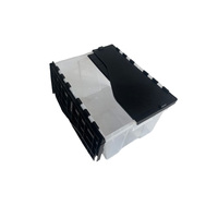 Caisse de rangement empilable et durable en plastique transparent de 5 gallons pour dortoir de salle de classe.