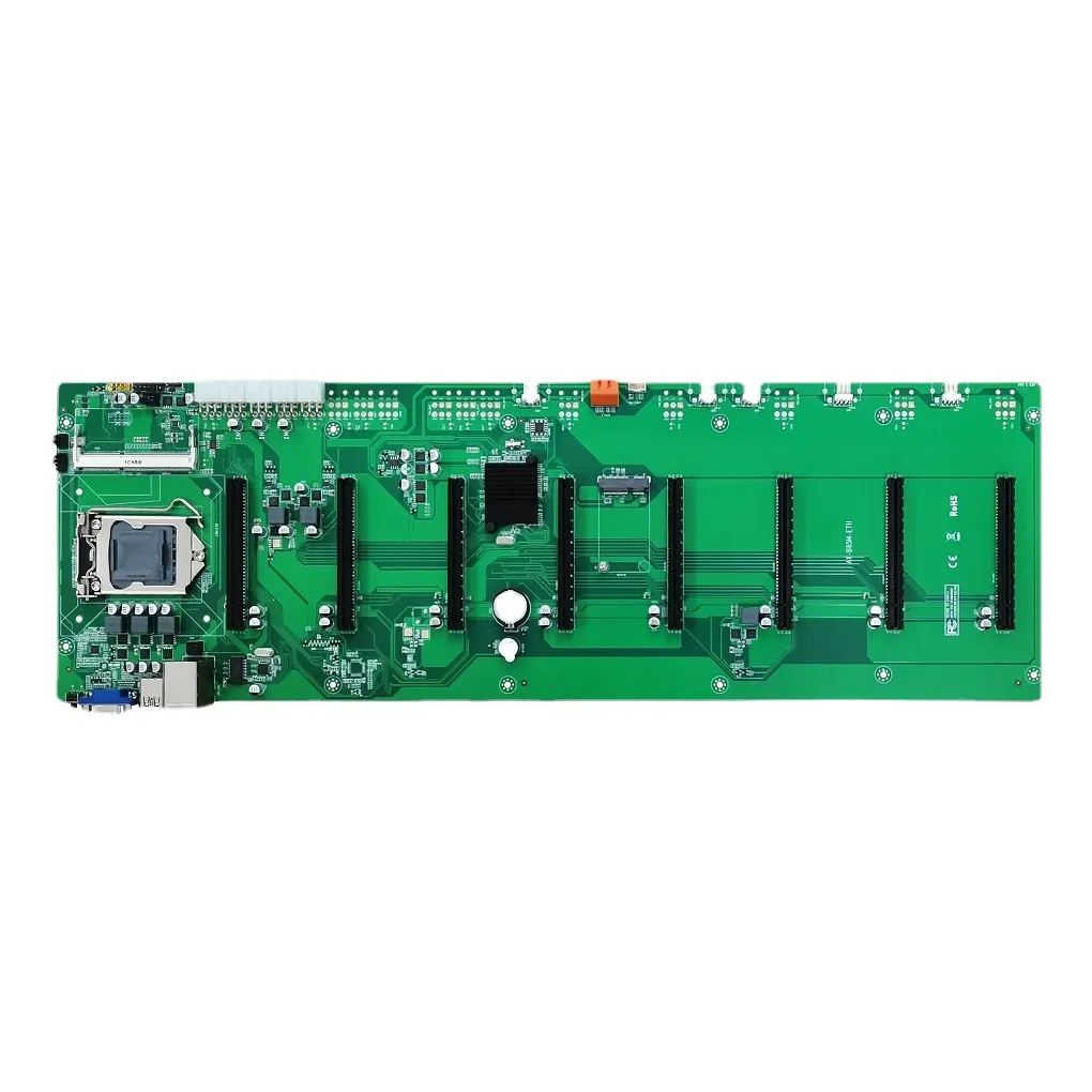 Carte mère graphique 8GPU B85 pour plate-forme minière, emplacement LGA1150, espace de 65mm