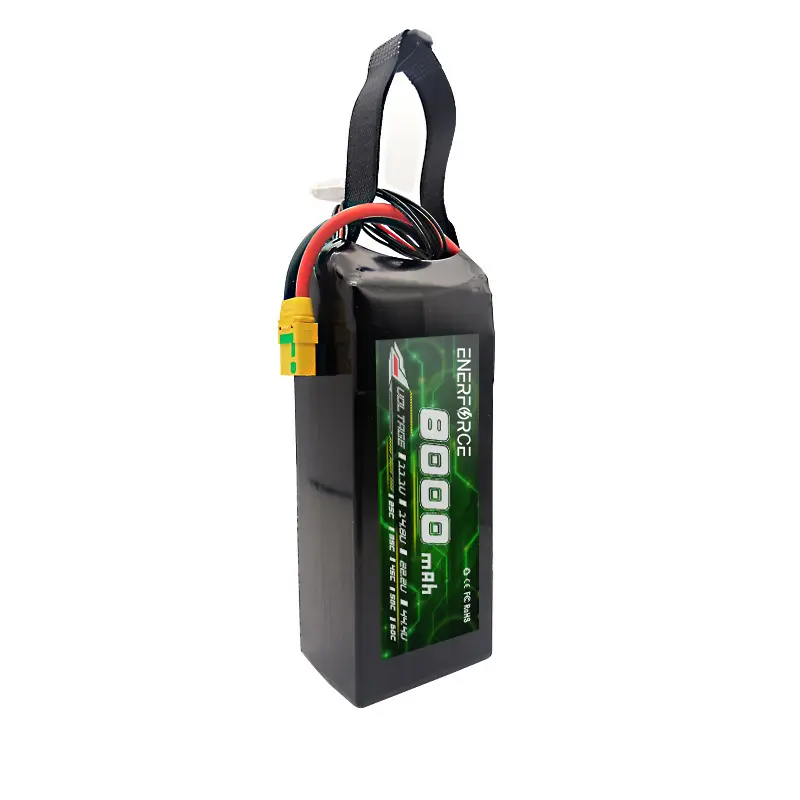 Enerforce 8000 mAh 2S-6S 22.2V High Rate 35C Aerial Drone Multi-Axis Plant Protector Aeromodelling Li-Po Battery