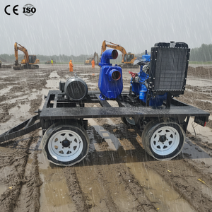 Remorque mobile pour drainage et pompage d'eau, moteur diesel, pompe auto-amorçante double usage, sans eau potable - Product Image 6
