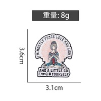 Épingle de citation inspirante avec pose de dessin animé-Mindfulness Motivational Yoga Girl Maçonnic Pin Metal Crafts Jewelry