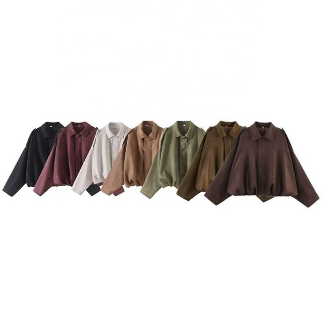 Spring Women's Clothing 2026 New Fashion Stylish Loose Coat Retro Long Sleeve Solid Color Casual Women's Tops
