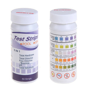 Tiras Reactivas 5 en 1 <span class=keywords><strong>para</strong></span> Piscinas y Spas, 50 Unidades, Resultados Rápidos, Prueba de Dureza Total, <span class=keywords><strong>Cloro</strong></span> Libre/Bromo, pH 6.2-8.4 - Product Image 4
