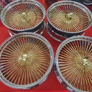 Ruedas de Alambre KELUN Más Populares, Ruedas de Alambre Hexagonales/de 2 Barras/de 3 Barras, Llantas Multirradio de 26 Pulgadas, Ruedas de Alambre Doradas de 22 Pulgadas - Product Image 4