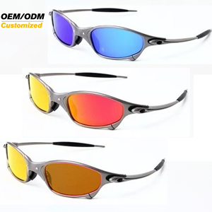 Occhiali da Sole Sportivi UV400 con Lenti Polarizzate a Specchio, Montatura in Metallo, Stile Juliet alla Moda, Tecnologia Y2K, Copertura Completa Nero Canna di Fucile - Product Image 1