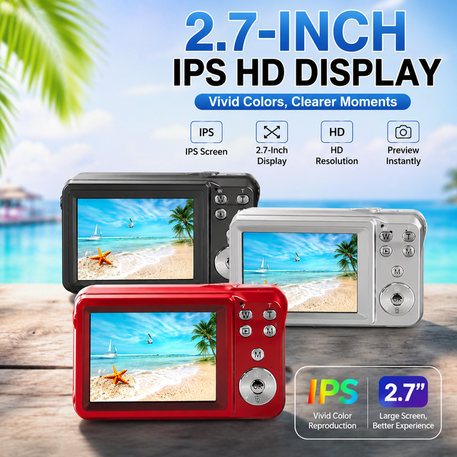 1080P Digital Camera Digital CE Camera  Autofocus CMOS Screen Compact for Portraits Holidays Students and Daily Shooting
