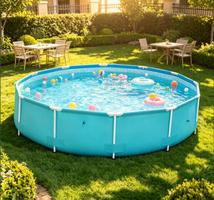 Piscina Elevada de Gran Capacidad, Piscina Portátil de PVC para Exteriores con Juego Completo - Product Image 1