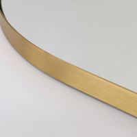 Miroir intelligent ovale moderne avec cadre argenté, tendance 2023, vente en gros, miroir mural pleine longueur, personnalisable, pour salon, affichage LED
