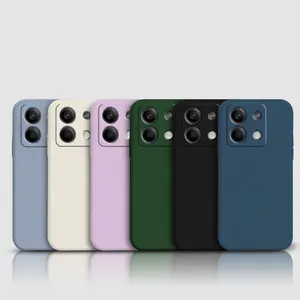 스퀘어 에지 매트 스킨 TPU 범퍼 백 전화 케이스 커버 Xiaomi Redmi Note 13