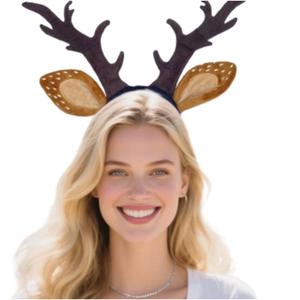 Serre-tête de Noël en forme de bois de renne pour femme, accessoire élégant pour fête, costume de cosplay, festival - Product Image 1