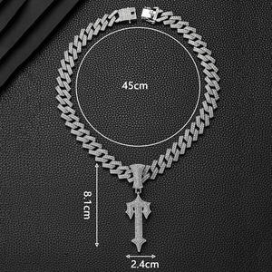 पुरुषों और महिलाओं के हिप हॉप फैशन पेंडेंट नेकलेस हार 13 मिमी क्यूबन लिंक चेन 'नो दिन के लिए' नो ऑफ 'और आइस्ड ब्लिंग जूलरी आकर्षण गहने - Product Image 6