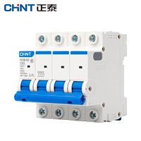 Disjoncteur miniature Chint NXB-63 4P 63A AC 230V/400V à montage sur rail DIN, protection contre les surintensités, les courts-circuits et les basses tensions