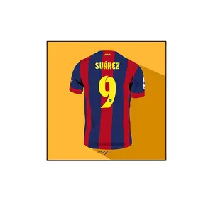 Factory direct sales football star hanging painting pop art style portrait decoration painting soccer star Messi jersey mural