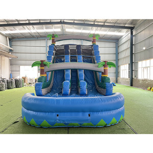 Tobogán Acuático Inflable Comercial con Forma de Palmera para Fiestas, Tobogán Inflable para Niños con Piscina - Product Image 4