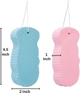 Skin Exfoliating Bath Brushes Body Clean Bath Scrubbing <b>Sponge</b> Shower Massager for Babies and Adults - Product Image 3