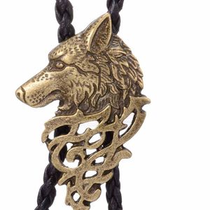 Collar de cuerda de cuero con personalidad para mujer, Gargantilla ajustable de estilo Retro, con cadena - Product Image 3