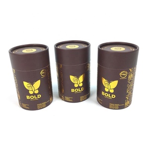 Boîte d'emballage cylindrique en carton kraft personnalisée, recyclable, de qualité alimentaire, pour capsules de café, de chocolat, de protéines en poudre, tube en papier - Product Image 1