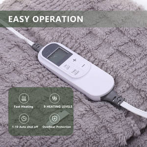 ผ้าห่มขนกระต่ายเทียมเนื้อนุ่ม ให้ความอบอุ่น 10 ระดับ ปรับอุณหภูมิได้ ประหยัดพลังงาน พร้อมตั้งเวลา สำหรับเตียงนอนในฤดูหนาว - Product Image 4