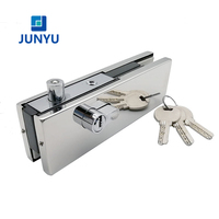 Serrure de bas de porte en acier inoxydable la plus vendue pour porte en verre sans cadre