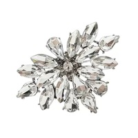 Broche de décoration pour chaussures de mariée à talons hauts pour femmes, en alliage de strass et cristaux, avec boucle à clip CN;FUJ