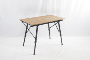 Table de cuisine pliable en bois massif et aluminium, design moderne, réglable en hauteur, pour le camping, les pique-niques, durable - Product Image 2