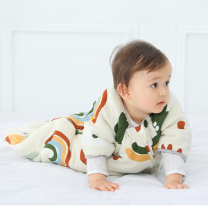 Sacco nanna autunnale e invernale per neonati, trapuntino in velluto a pois ispessito anti-scalcio per bambini, sacco nanna lenitivo per neonati quattro stagioni - Product Image 4