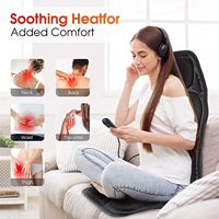 Nouveau Oem Odm libération Stress et Fatigue 10 nœuds de Vibration Massage du dos et tapis chauffant housse de siège de voiture pour siège de voiture