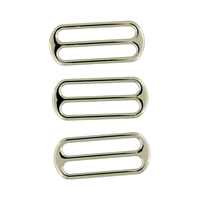 Sac à main en métal argenté réglable de 38 mm x 50 mm pour laisse d'animal de compagnie avec trois fermoirs coulissants et clips coulissants