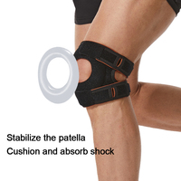 Rodillera ajustable de neopreno para rótula, con correa de rótula flexible de silicona, cómoda rodillera, n. °