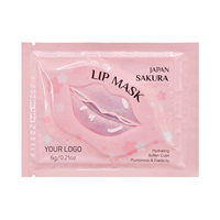 Masque pour les lèvres traitement collagène rose sans silicone hydratant éclaircissant Sakura hyaluronate acide collagène masque pour les lèvres