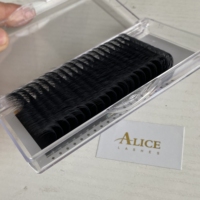 12, 14, 16, 20 rangées de cils en cachemire de soie, volume mat foncé C CC D DD curl Extension de cils individuels, marque privée noir mat