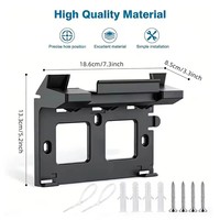 Support mural 2-en-1 pour routeur Starlink Gen 3 V4 avec support d'alimentation – Kit de montage Starlink V4 pour économiser de l'espace à la maison ou au bureau