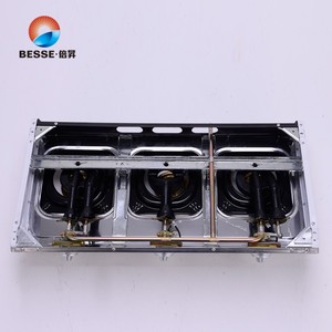 Table de cuisson à gaz 3 brûleurs en acier inoxydable, cuisinière à gaz manuelle pour la maison et les restaurants - Product Image 3