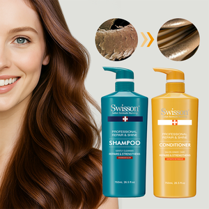 Shampoo et après-shampooing réparateur de dommages personnalisés, beurre d'avocat, kératine, soin capillaire, shampooing anti-casse, lissant - Product Image 4