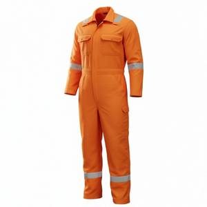 Combinaison de sécurité ignifuge orange NFPA2112 <span class=keywords><strong>ARC2</strong></span> 100% coton FR avec coutures soudées, résistante aux arcs électriques et réfléchissante, fournie directement par l'usine - Product Image 6