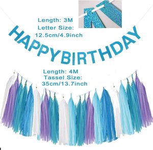 Suministros de <span class=keywords><strong>fiesta</strong></span> de cumpleaños de <span class=keywords><strong>Frozen</strong></span>, incluidos <span class=keywords><strong>globos</strong></span> de pancarta de cumpleaños para niños, adornos para pasteles, faja con borlas, Pin de copo de nieve, pegatinas de tatuaje - Product Image 4