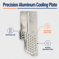Plaque froide soufflée en alliage d'aluminium à liaison par rouleaux pour dissipation thermique de station de base 5G, spécifications personnalisées