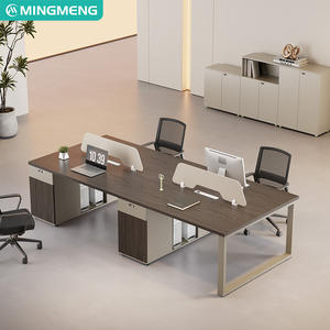 Ensembles de bureaux et de chaises pour personnel, mobilier de bureau simple et moderne, bureaux informatiques multi-personnes avec cloisons - Product Image 5