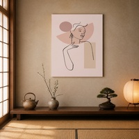 Poster Cetak Berbingkai Seni Dinding Karya Seni Kanvas Kustom untuk Kamar Tidur
