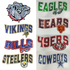 Parches de PVC con Lentejuelas Brillantes del Logotipo del Equipo de la NFL Bulldogs, con Adhesivo y Listos para Planchar en Ropa y Gorras - Product Image 3