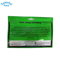 Fenêtre transparente personnalisée PET Nylon Composite Appâts de pêche Fermeture Éclair Emballage en plastique souple Durable Poisson Leurre Appâts Sac Mylar