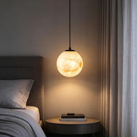 Lampe suspendue LED à intensité variable, grand motif, en verre imitation onyx, style moderne et minimaliste, directement de l'usine, pour salle à manger