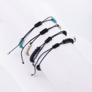 Nouveaux bracelets tressés porte-bonheur avec croix et perles turquoise pour chrétiens protestants - Product Image 3