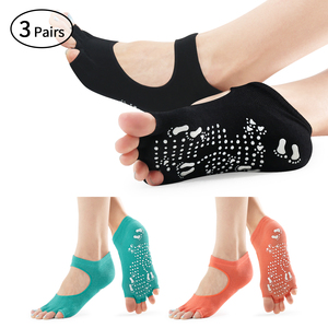 <span class=keywords><strong>Calcetines</strong></span> de Yoga Antideslizantes sin <span class=keywords><strong>Dedos</strong></span> para Mujer, <span class=keywords><strong>Calcetines</strong></span> de Cinco <span class=keywords><strong>Dedos</strong></span> con Agarre para Pilates, Barre y Danza, <span class=keywords><strong>Calcetines</strong></span> Transpirables Antideslizantes para el Hogar - Product Image 4